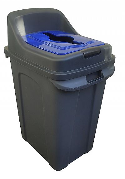 ΚΑΔΟΣ ΑΝΑΚΥΚΛΩΣΗΣ RECYCLER ΓΚΡΙ-ΜΠΛΕ 70LT 